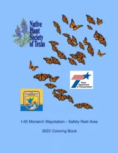 Illustrated cover with butterflies flying, and 3 logos scattered across the page