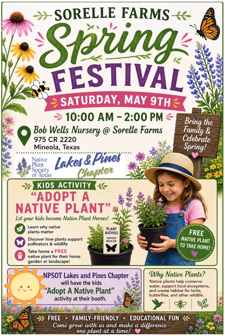 Sorelle Farms Spring Festival plus Adopt A Native Plant